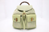 Gucci Bamboo Backpack in Pale Green Suede
