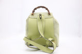 Gucci Bamboo Backpack in Pale Green Suede
