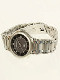 Luxury Burberry Round Logo Face Watch Silver/Black