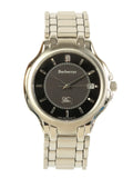 Luxury Burberry Round Logo Face Watch Silver/Black