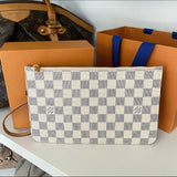 Louis Vuitton Damier Azur Neverfull Pouch Insert Clutch