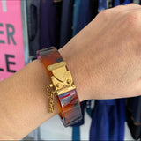 Louis Vuitton Resin Hinged Lock Me Bracelet