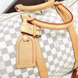 Louis Vuitton Keepall Damier Azur Bandouliere 55 Duffel Bag Luggage
