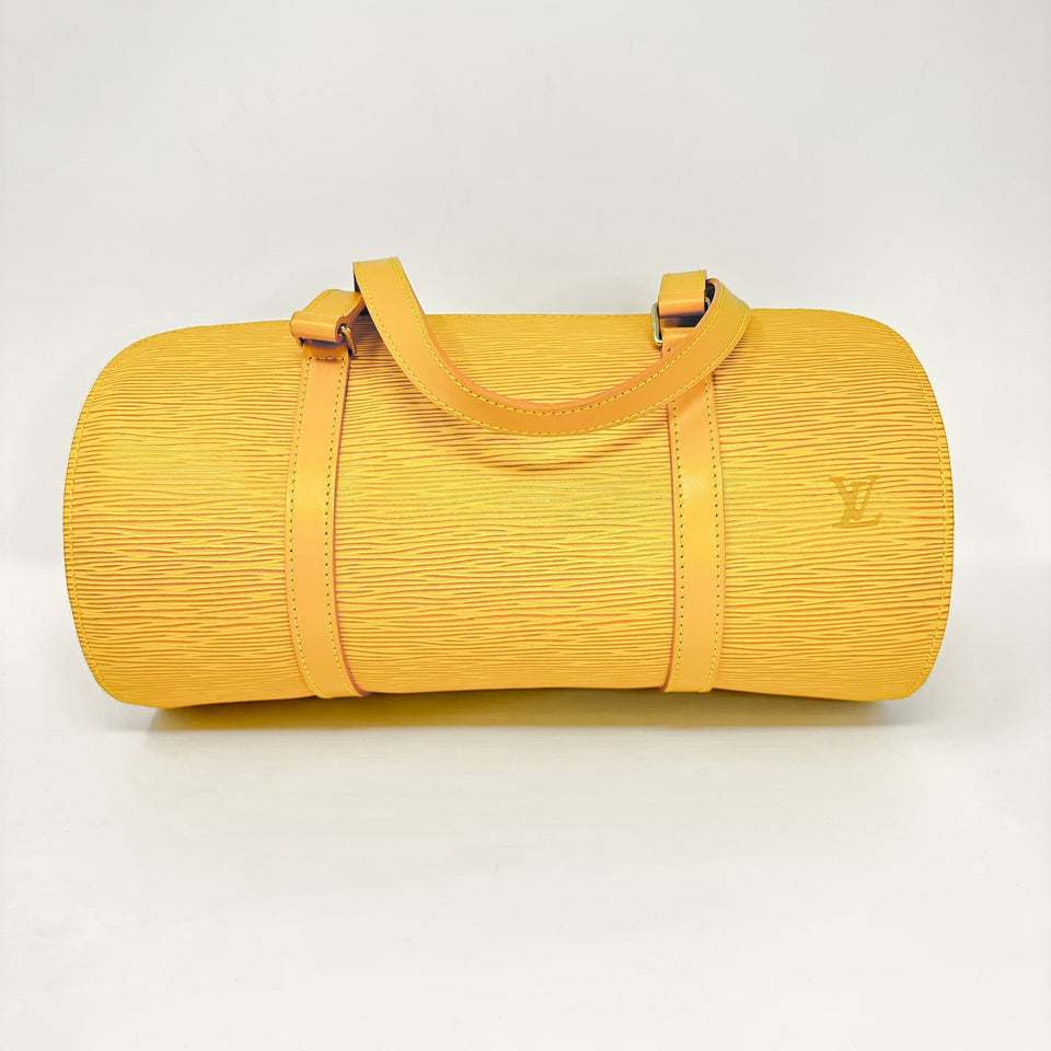 Louis Vuitton Epi Leather Yellow Soufflot Bag Set
