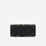 Christian Dior Medium Lady D-Lite - Black Embroidered Toile