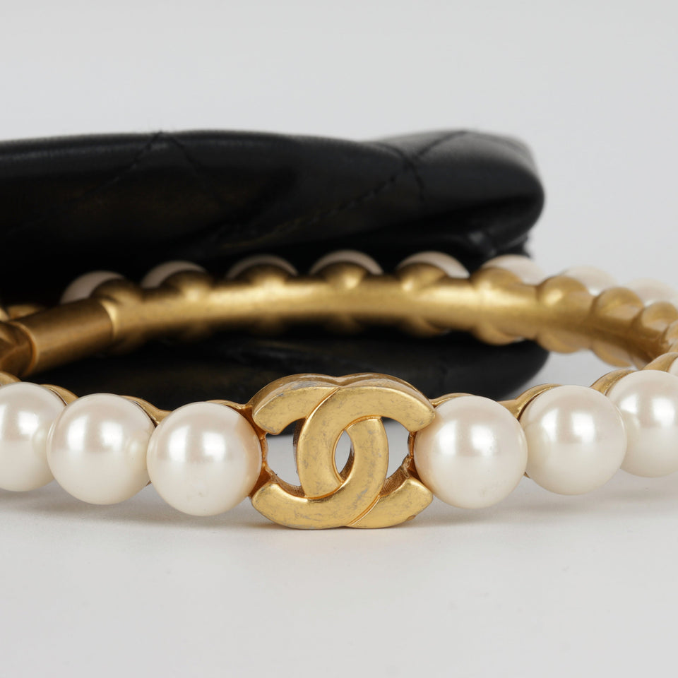 Chanel Pearl Crown Wristlet Clutch