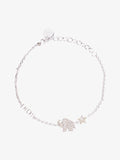 Christian Dior Crystal Star Elephant Bracelet Silver Base Metal 21cm
