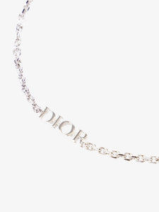 Christian Dior Crystal Star Elephant Bracelet Silver Base Metal 21cm