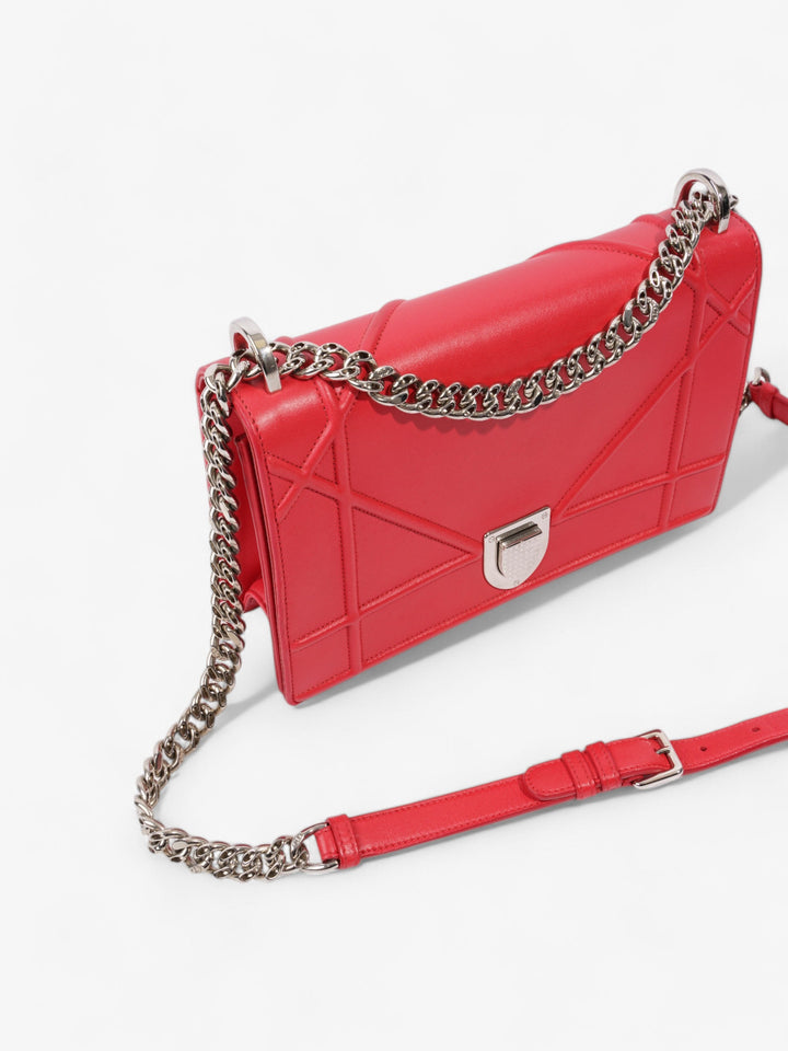 Christian Dior Diorama Red Calfskin Leather Medium
