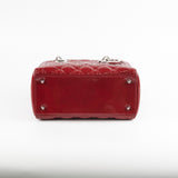 Christian Dior Lady Dior Medium Red Patent