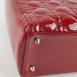 Christian Dior Lady Dior Medium Red Patent