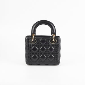 Mini Lady Dior Black Lambskin