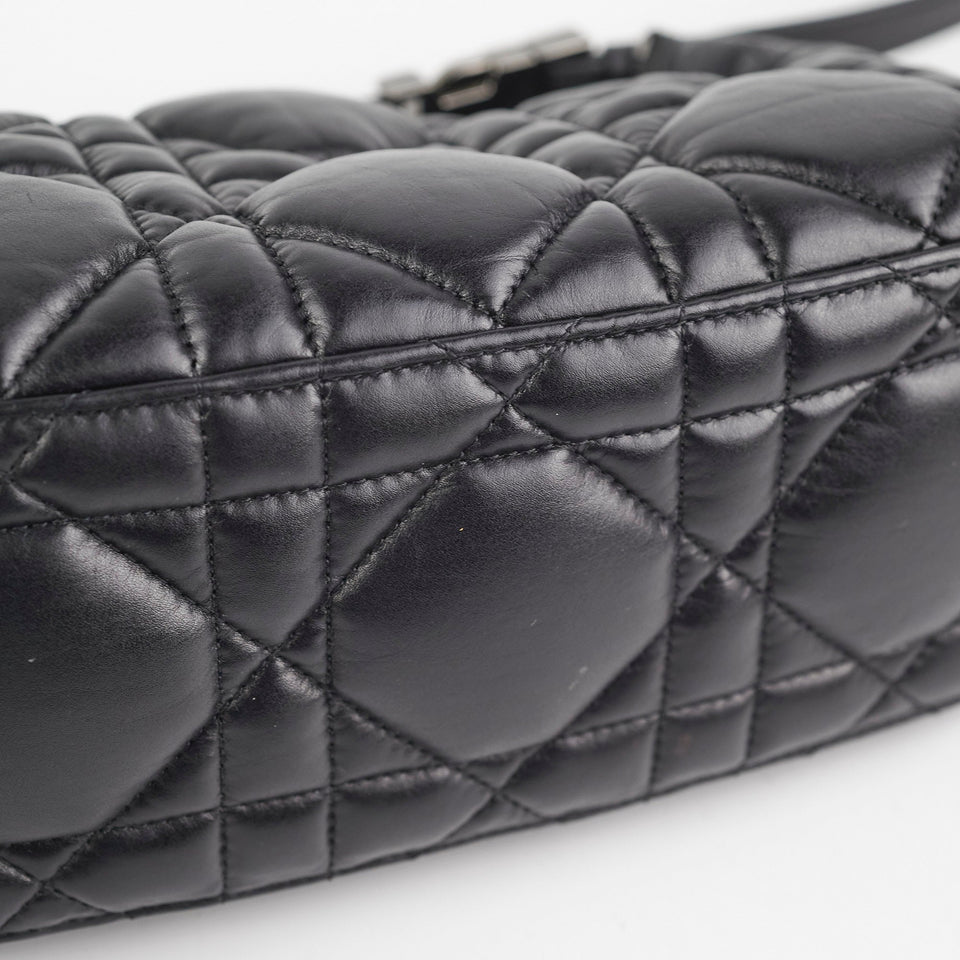 Christian Dior Diortravel Nomad Bag Pouch Calfskin Black