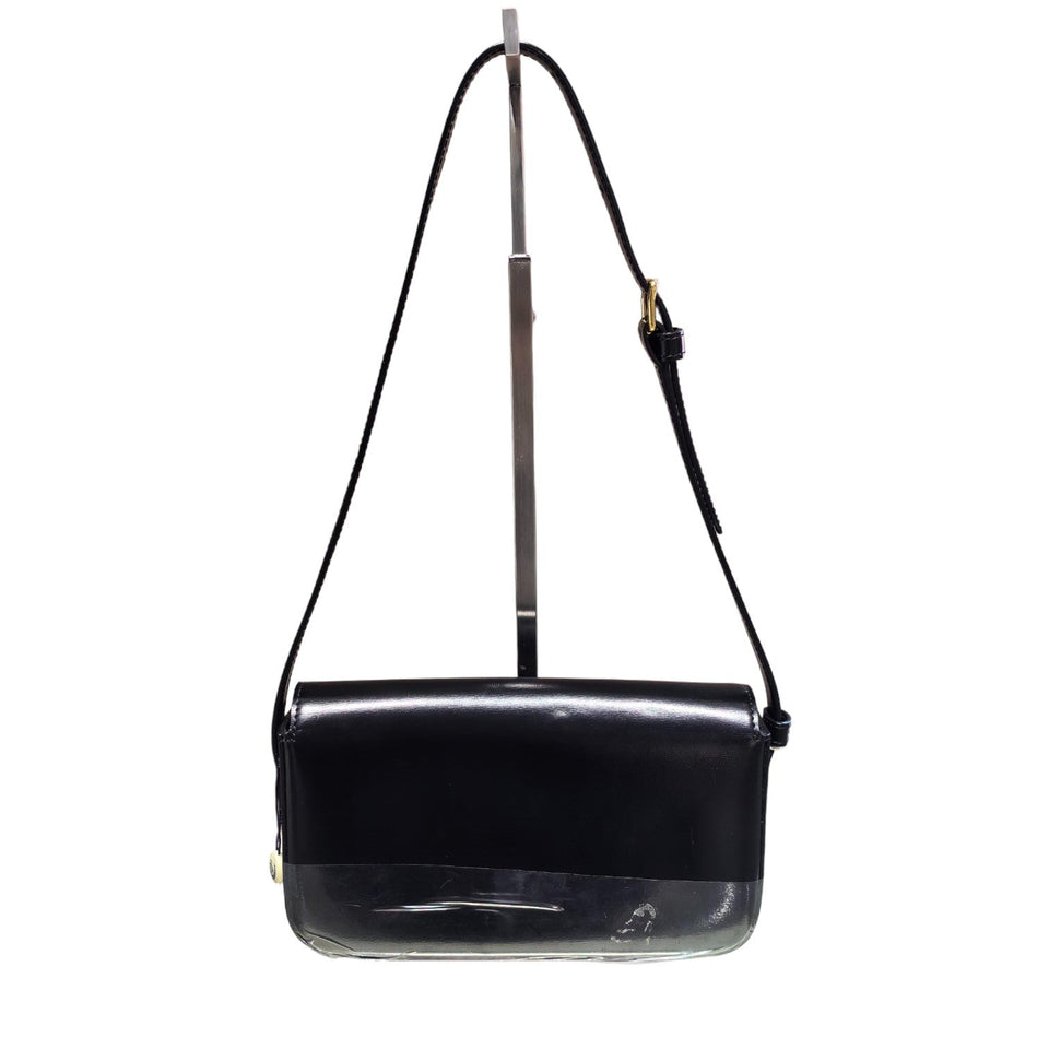 Triomphe Shoulder Shiny Calfskin Black GHW