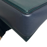 Frame Amazone Medium Shoulder Calfskin Navy Green GHW