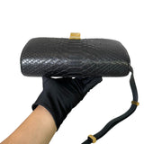 Classic Box Flap Medium Python Black GHW
