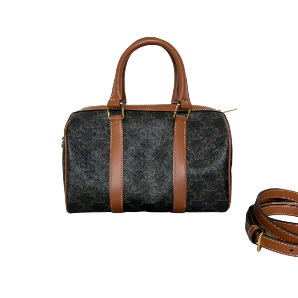 Boston Triomphe Canvas Calfskin Tan GHW
