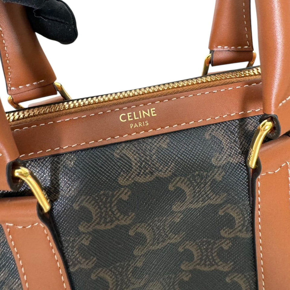 Boston Triomphe Canvas Calfskin Tan GHW