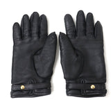 Burberry gloves lambskin Black x Gold Women 7.5