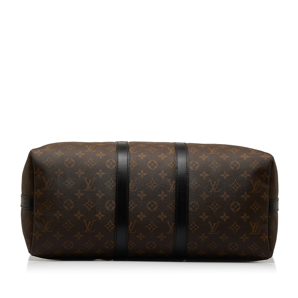 Louis Vuitton Monogram Macassar Keepall Bandouliere 45 Travel Bag