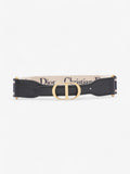 Christian Dior CD Belt Blue Oblique / Gold Canvas 80cm