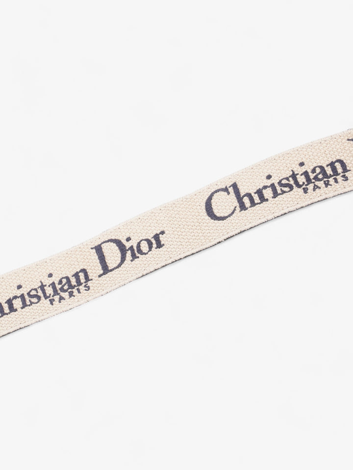 Christian Dior CD Belt Blue Oblique / Gold Canvas 80cm