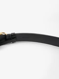 Christian Dior CD Belt Black / Gold Leather 75cm
