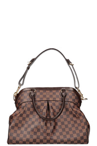 Louis Vuitton 2010 Trevi Handbag Damier Ebene Canvas