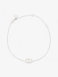 Christian Dior Petit CD Bracelet with White Crystals Silver Base Metal