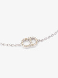 Christian Dior Petit CD Bracelet with White Crystals Silver Base Metal