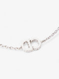Christian Dior Petit CD Bracelet with White Crystals Silver Base Metal