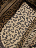 Christian Dior Book Tote Leopard Print Canvas Large