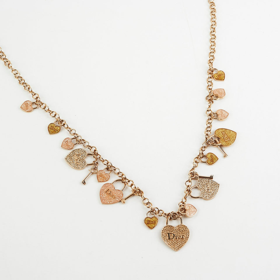 Dior Hearts Charm Necklace