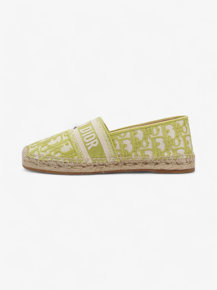 Christian Dior Granville Lime Cotton EU 37.5 UK 4.5