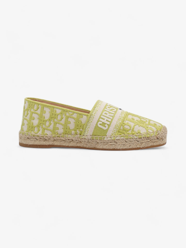 Christian Dior Granville Lime Cotton EU 37.5 UK 4.5