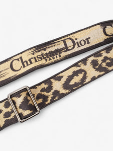 Christian Dior Animal Print Bag Strap Beige / Black Canvas