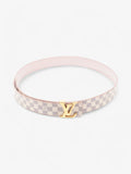 Louis Vuitton LV Initials Reversible Belt Damier Ebene / Pink Coated Canvas 85cm 34"