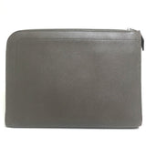 Hermes Clutch bag Epsom Gray type L-shaped fastener Zip computer