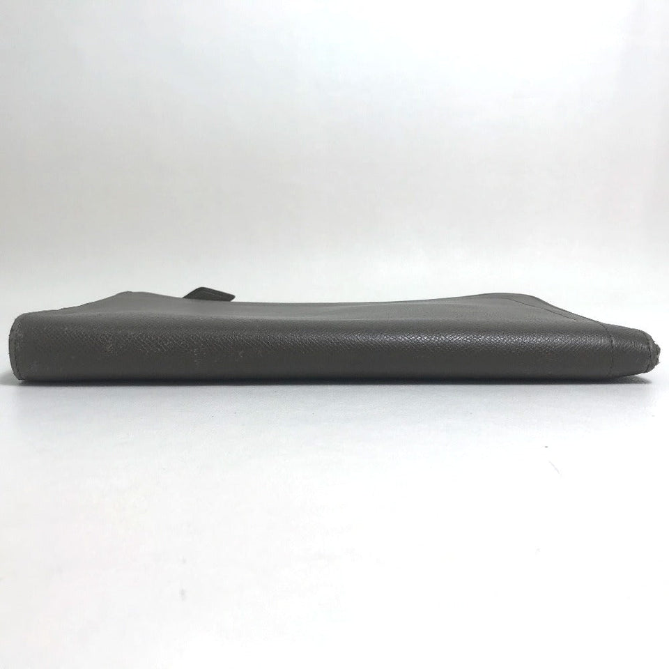 Hermes Clutch bag Epsom Gray type L-shaped fastener Zip computer