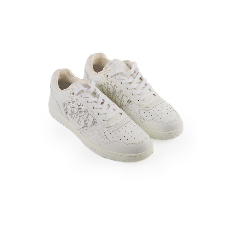 Christian Dior Men's Leather B27 Low Top Sneakers White Size 43