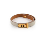 Hermes Double Tour CDC Bracelet Light Grey