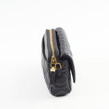 Christian Dior Caro Pouch With Chain & Strap Black