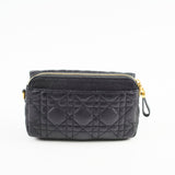 Christian Dior Caro Pouch With Chain & Strap Black