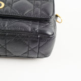 Christian Dior Caro Pouch With Chain & Strap Black