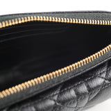 Christian Dior Caro Pouch With Chain & Strap Black