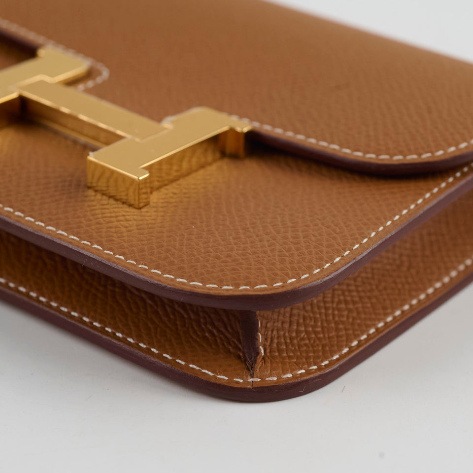Hermes Constance Slim Gold Epsom Z stamp 2021