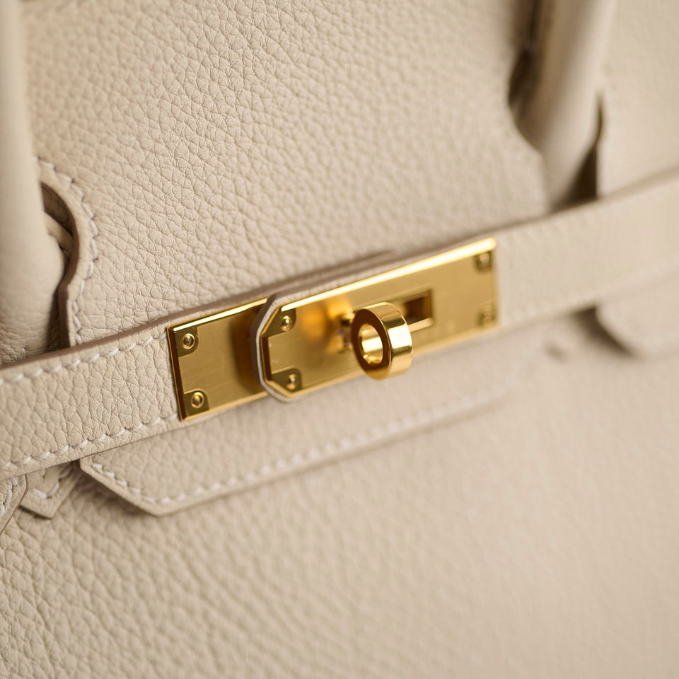 Hermes Birkin 30 Togo Craie W Stamp