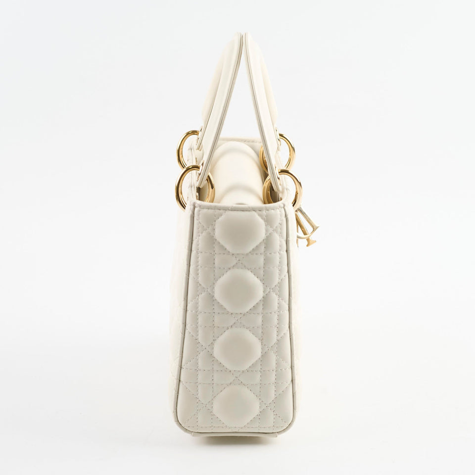 Christian Dior Small ABC Lady Dior White