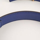Hermes Constance Mini Belt Rose Gold Noir/Bleu Saphir Size 90