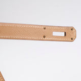 Hermes Kelly 32 Cushbell Natural Gold Circle W Stamp
